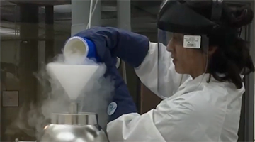 Graduate student in a lab